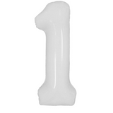 Ballon Mylar Chiffre 34 pouces : BLANC
