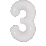 Ballon Mylar Chiffre 34 pouces : BLANC