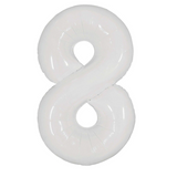 Ballon Mylar Chiffre 34 pouces : BLANC