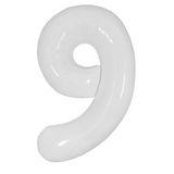 Ballon Mylar Chiffre 34 pouces : BLANC