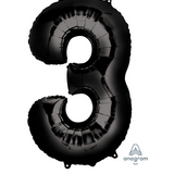 Ballon Mylar Chiffre 34 pouces : NOIR