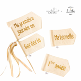 Drapeaux précieuses étapes : Ensemble 3 étapes (garderie, maternelle, 1ère année)