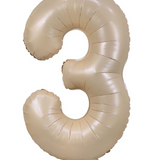 Ballon Mylar Chiffre 34 pouces : caramel rosé