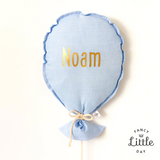 Ballon mural de fête : Bleu lin chiné