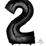 Ballon Mylar Chiffre 34 pouces : NOIR