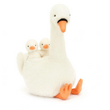 Peluche cygne & ses bébés - 15 pouces