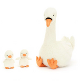 Peluche cygne & ses bébés - 15 pouces
