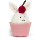 Peluche cupcake lapin dessert- 6 pouces