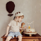Couronne de fête : Lin & crème