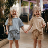 Ensemble 2 pièces en tricot de coton - To the sea - OCÉAN BLEU