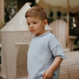 Ensemble 2 pièces en tricot de coton - To the sea - OCÉAN BLEU