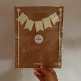 Décoration gâteau (CAKE TOPPER) : Feutrine CRÈME
