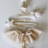 Col lin et tulle - (grandeur unique)