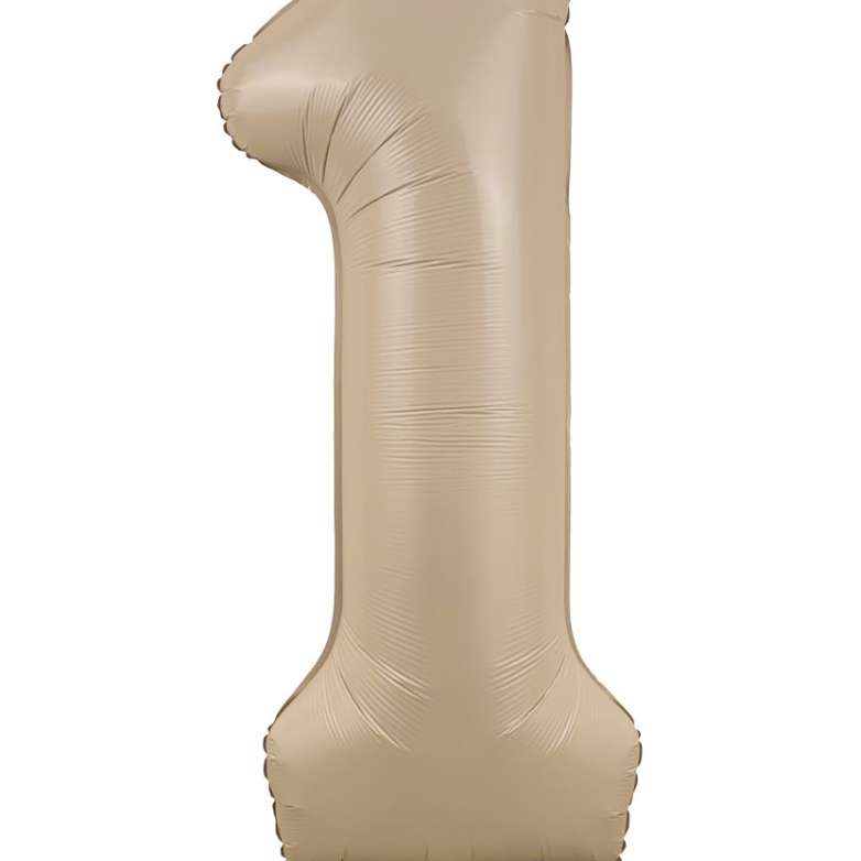 Ballon Mylar Chiffre 34 pouces : caramel rosé