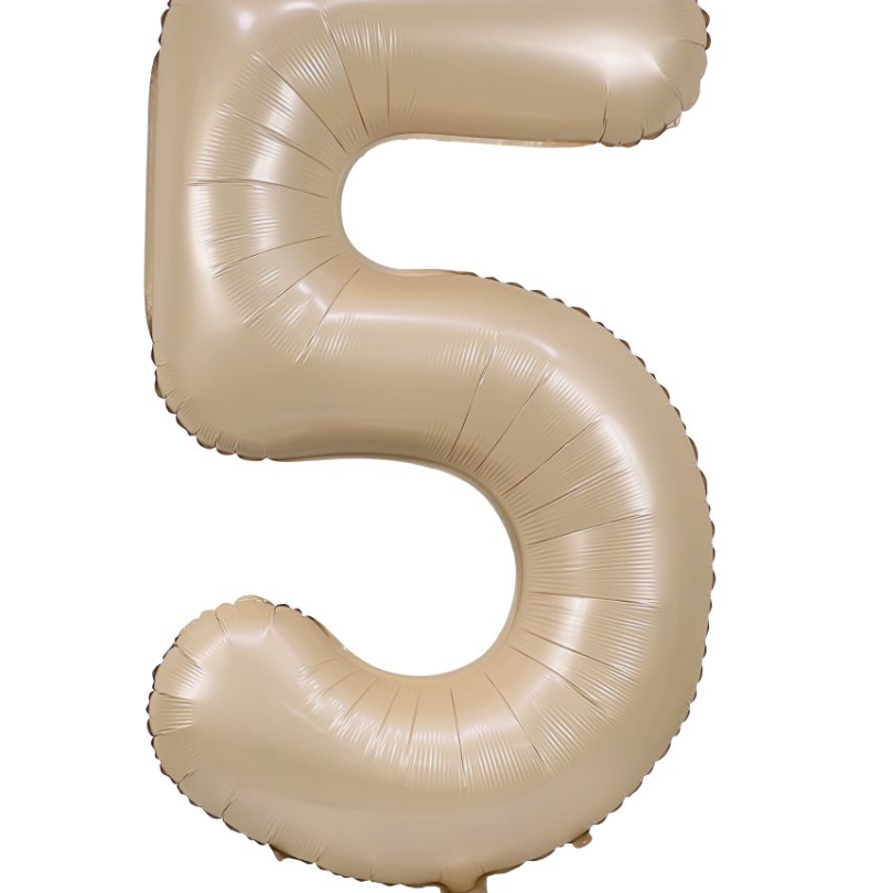 Ballon Mylar Chiffre 34 pouces : caramel rosé