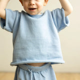 Ensemble 2 pièces en tricot de coton - To the sea - OCÉAN BLEU