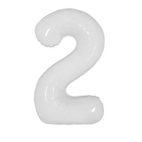 Ballon Mylar Chiffre 34 pouces : BLANC