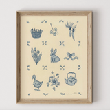 Illustration Blue cottage