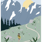 La femme forêt Affiche - 8 X 10 - Trail running en montagnes