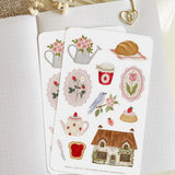 Feuille d'autocollants - Marie-Lise Illustration - Déjeuner à la campagne