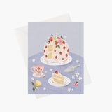 Carte de souhaits - Marie-Lise Illustration - Gâteau aux fraises