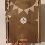 Décoration gâteau (CAKE TOPPER) : FANION ROSE PÂLE