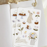 Feuille d'autocollants - Marie-Lise Illustration - Lapins de Pâques