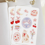 Feuille d'autocollants - Marie-Lise Illustration - Sakuras