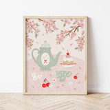 Affiches 8 X 10 - Marie-Lise Illustration - Thé sous les sakuras