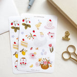 Feuille d'autocollants - Marie-Lise Illustration - La Campagne